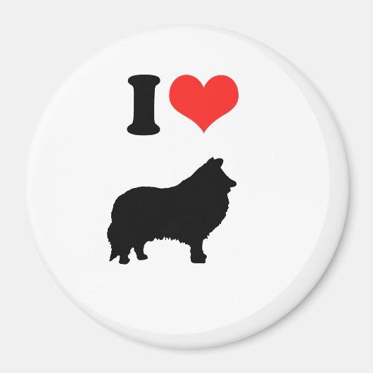 Ik hou van Shelties Magneet (Voorkant)