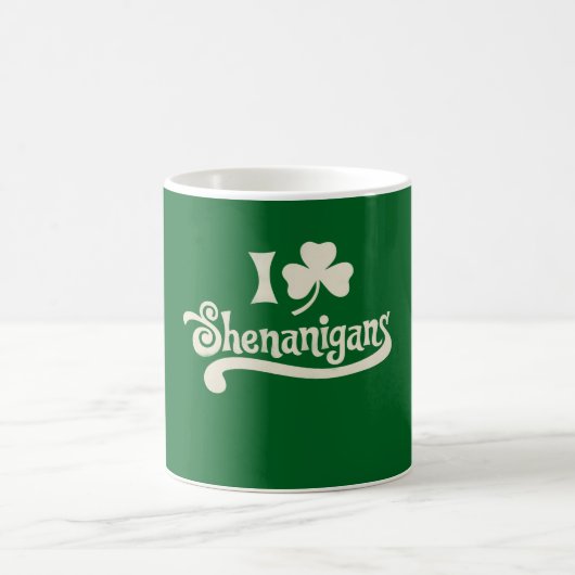 Ik hou van Shenanigans Clover Shamrock St Patrick' Koffiemok (Center)