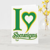 Ik Hou Van Shenanigans Pretkaart Kaart (Gele Bloem)