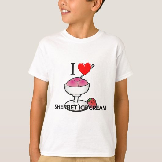 Ik hou van Sherbet Ice Cream T-shirt (Voorkant)