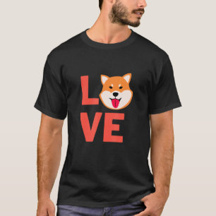 Ik hou van Shiba Inu hond puppy huisdier eigenaar  T-shirt