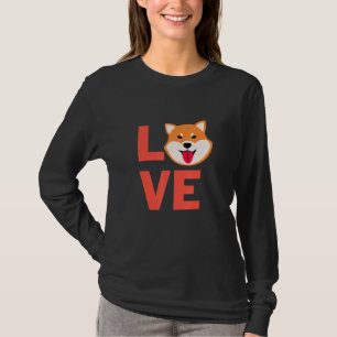 Ik hou van Shiba Inu hond puppy huisdier eigenaar  T-shirt