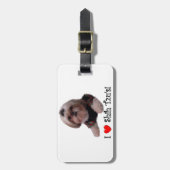 Ik hou van Shih Tzu Bagagelabel (Voorkant verticaal)