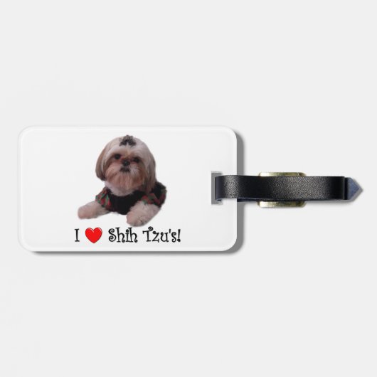 Ik hou van Shih Tzu Bagagelabel (Achterkant horizontaal)
