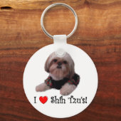 Ik hou van Shih Tzu Sleutelhanger (Voorkant)