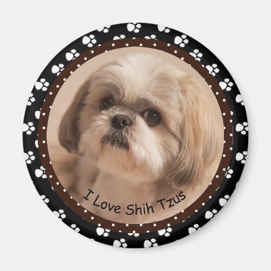 Ik hou van Shih Tzus Magnet (Voorkant)