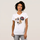 Ik hou van shirt van bulldog (Voorkant volledig)
