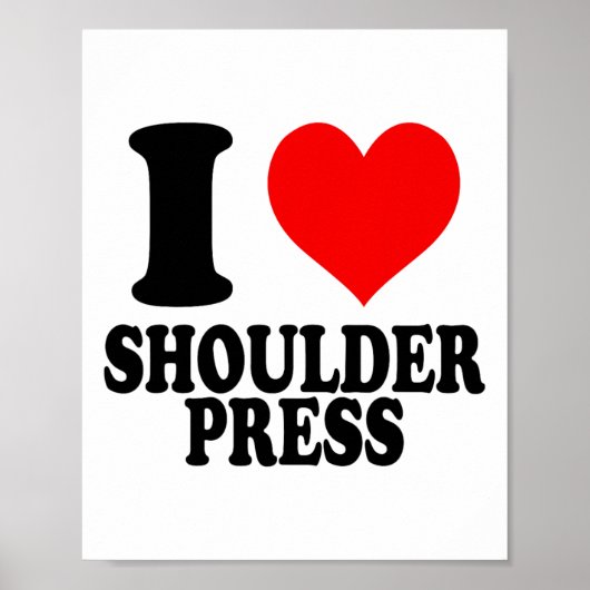 Ik hou van shoulder press poster (Voorkant)