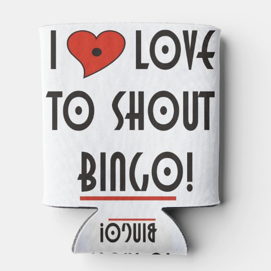 Ik hou van Shout Bingo Blikjeskoeler (Achterkant)