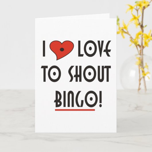 Ik hou van Shout Bingo Kaart (Gele Bloem)