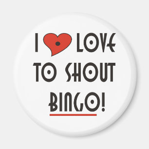 Ik hou van Shout BINGO Magneet