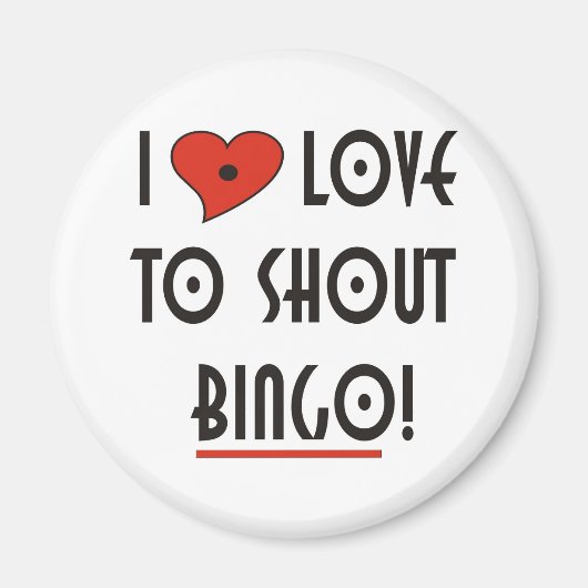 Ik hou van Shout BINGO Magneet (Voorkant)