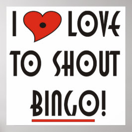 Ik hou van Shout Bingo Poster