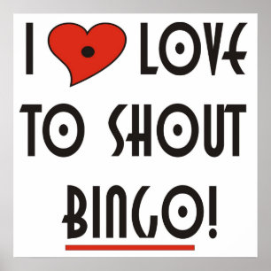 Ik hou van Shout Bingo Poster