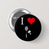 Ik hou van shuttle badminton ronde button 5,7 cm (Voorkant /achterkant)