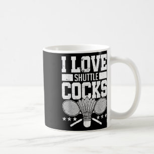 Ik hou van Shuttles Birdie Badminton Player Gift Koffiemok