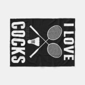 Ik hou van shuttles Grappige badminton vader Fleece Deken (Voorkant (Horizontaal))