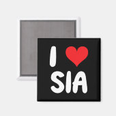 Ik hou van Sia - Hart Magneet (Voorkant / Achterkant)