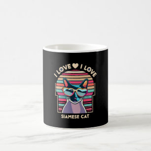 Ik hou van Siamese kat Koffiemok