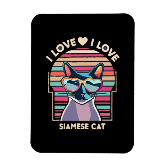 Ik hou van Siamese kat Magneet (Verticaal)
