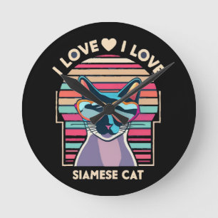 Ik hou van Siamese kat Ronde Klok