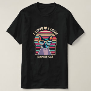Ik hou van Siamese kat T-shirt