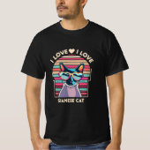 Ik hou van Siamese kat T-shirt (Voorkant)