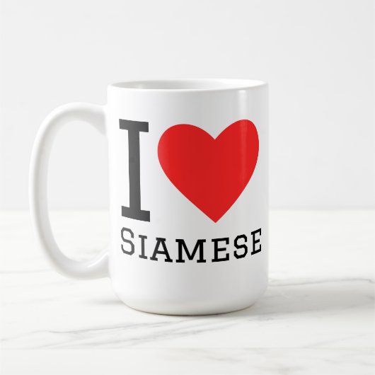Ik hou van Siamese Koffiemok (Links)