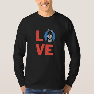 Ik hou van Siberian Husky Dog Puppy Pet Owner and  T-shirt