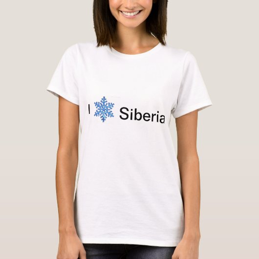 Ik hou van Siberië Tshirt (Voorkant)