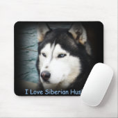 Ik hou van Siberische Huskies Muismat (Met muis)