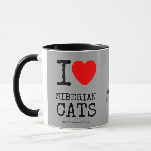 Ik hou van Siberische kattenkoffiebeker Mok (Links)