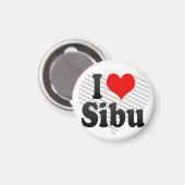 Ik hou van Sibu, Maleisië Magneet (Voorkant / Achterkant)