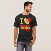 Ik hou van Sicilia (Ik Siciliaans Hart Sicilia) T-shirt (Voorkant volledig)