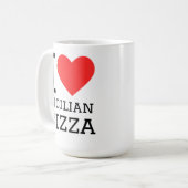 Ik hou van Siciliaanse pizza Koffiemok (Voorkant links)