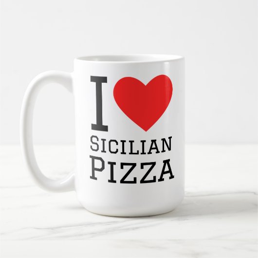 Ik hou van Siciliaanse pizza Koffiemok (Links)
