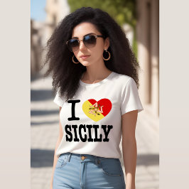 Ik hou van Sicilië (ik hart Sicilië) T-shirt