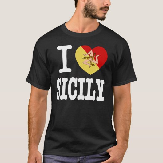 Ik hou van Sicilië T-shirt (Voorkant)