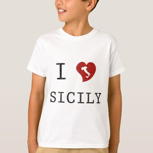 Ik hou van Sicilië T-shirt (Voorkant)