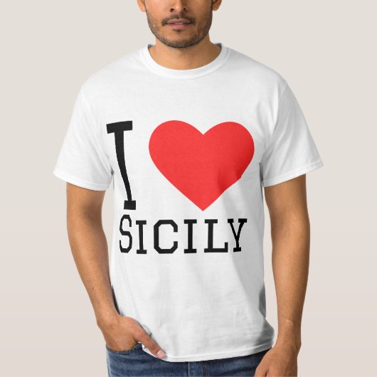 Ik hou van Sicilië T-shirt (Voorkant)