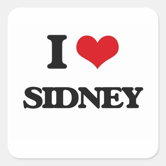 Ik hou van Sidney Vierkante Sticker (Voorkant)