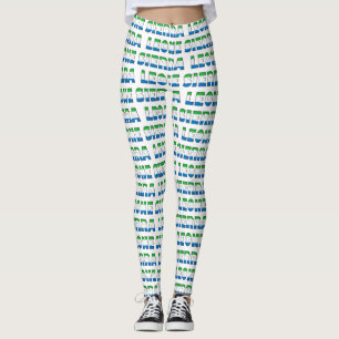Ik hou van Sierra Leone vlag kleuren typografie pa Leggings