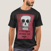 Ik hou van sigaren, whisky en kranen t-shirt (Voorkant)