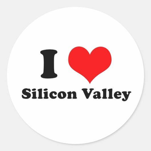 Ik hou van Silicon Valley Sticker (Voorkant)