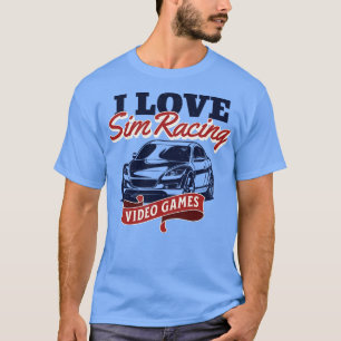 Ik hou van Sim Racing-videospellen T-shirt