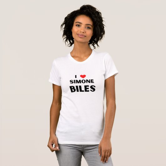 Ik hou van Simone Biles T-Shirt (Voorkant volledig)