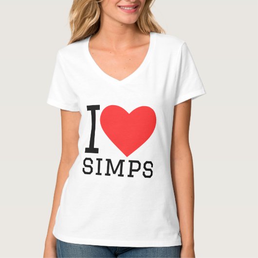Ik hou van simps t-shirt (Voorkant)
