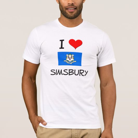 Ik hou van Simsbury Connecticut T-shirt (Voorkant)