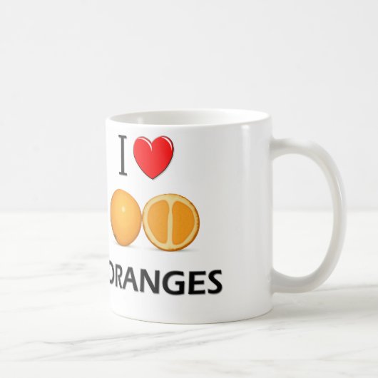 Ik hou van Sinaasappels Koffiemok (Rechts)