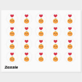 Ik hou van Sinaasappels Ronde Sticker (Vel)